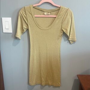 Michael Stars Metallic Gold Tee